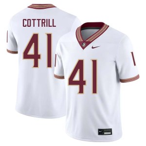 #41 AJ Cottrill Seminoles White Men Jerseys NCAA College Football 937728-487