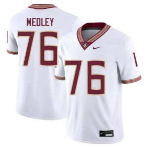 #76 Adrian Medley Seminoles White Mens Jerseys Alumni College Football 540736-951