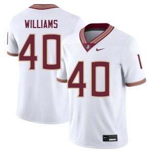 #40 Amaree Williams Seminoles White Men Jerseys High School College Football 210059-953