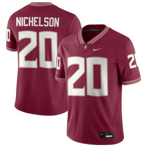 #20 Blake Nichelson Florida State Seminoles Garnet Mens Jersey 2025 College Football 124037-705