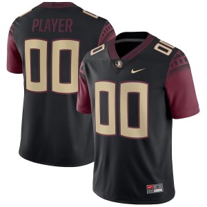 #00 Custom FSU Seminoles Black Mens Jerseys High School College Football 299635-652