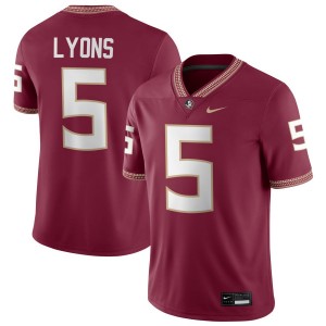 #5 Daniel Lyons FSU Seminoles Garnet Men's Jerseys Embroidery College Football 820824-685