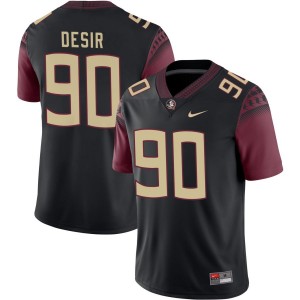 #90 Darryll Desir FSU Seminoles Black Mens Jersey Player College Football 424219-787