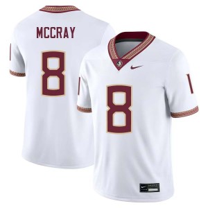 #8 Deante McCray Florida State White Mens Jersey Official College Football 672419-909