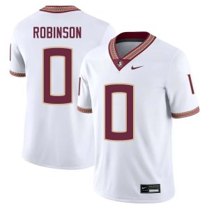 #0 Duce Robinson FSU Seminoles White Men's Jerseys Stitched College Football 194782-884