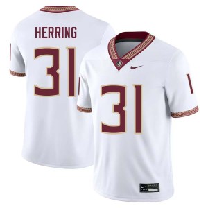#31 Elijah Herring FSU White Men's Jersey Replica College Football 117591-698