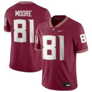 #81 Elijah Moore FSU Seminoles Garnet Men's Jersey Embroidery College Football 775055-850