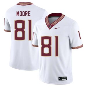 #81 Elijah Moore Florida State White Men Jerseys Stitched College Football 149359-615