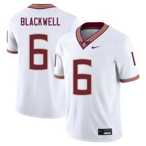 #6 Gavin Blackwell Seminoles White Mens Jerseys Player College Football 249555-877