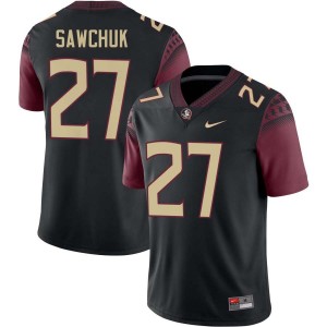 #27 Gavin Sawchuk Seminoles Black Mens Jersey Limited College Football 906825-661