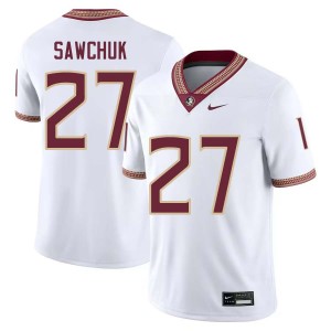 #27 Gavin Sawchuk Florida State White Men Jersey University College Football 749351-186