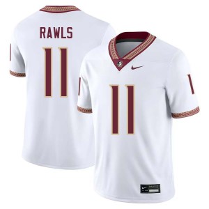 #11 Ja'Bril Rawls Noles White Men's Jerseys Game College Football 633838-541