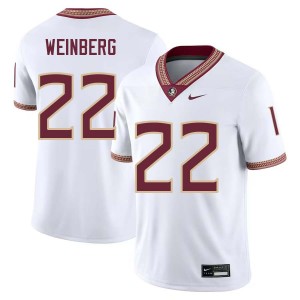 #22 Jake Weinberg Seminoles White Mens Jerseys Alumni College Football 216902-967