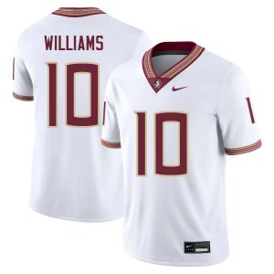 #10 James Williams Noles White Men's Jersey NCAA College Football 289377-915