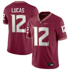 #12 Jaylin Lucas Seminoles Garnet Men Jerseys 2025 College Football 546939-487