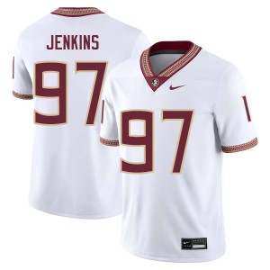 #97 Jayson Jenkins Florida State Seminoles White Men Jersey University College Football 125975-683