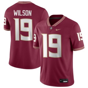 #19 Jerry Wilson Florida State Seminoles Garnet Mens Jersey High School College Football 870030-747
