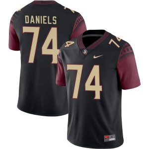 #74 Jonathan Daniels Noles Black Men Jerseys University College Football 144040-931