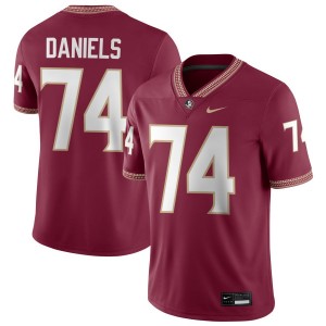 #74 Jonathan Daniels FSU Seminoles Garnet Men Jersey 2025 College Football 898580-946