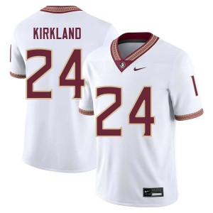 #24 K.J. Kirkland FSU White Mens Jersey 2025-26 College Football 464484-228