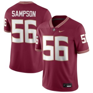 #56 KJ Sampson Florida State Seminoles Garnet Mens Jersey Alumni College Football 483167-566