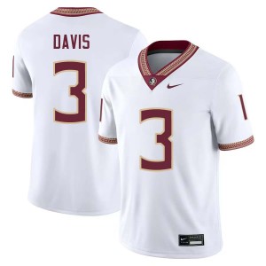#3 Kam Davis FSU Seminoles White Men Jerseys 2025 College Football 412651-308
