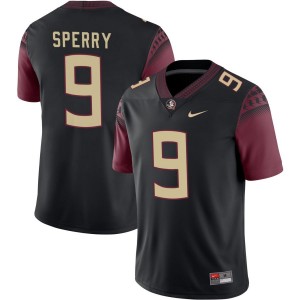 #9 Kevin Sperry Seminoles Black Mens Jersey 2025-26 College Football 926534-718