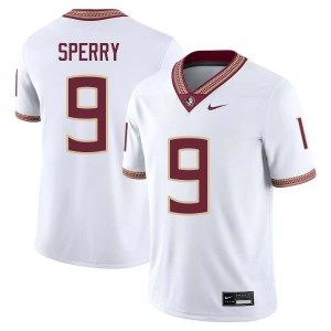 #9 Kevin Sperry Seminoles White Men Jersey High School College Football 279738-707