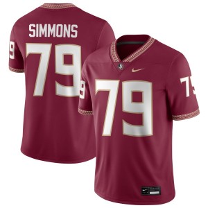 #79 Lucas Simmons Florida State Garnet Mens Jerseys Stitched College Football 489781-880
