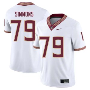 #79 Lucas Simmons Noles White Men Jerseys 2025-26 College Football 336792-432
