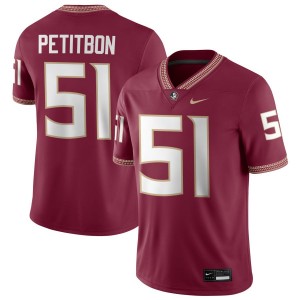 #51 Luke Petitbon Seminoles Garnet Men's Jerseys Alumni College Football 947997-469