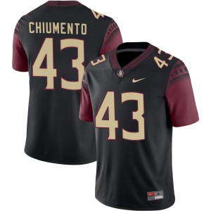 #43 Mac Chiumento Noles Black Men's Jerseys Game College Football 657037-121