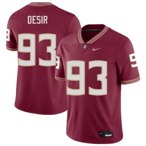 #93 Mandrell Desir Florida State Garnet Men's Jerseys Embroidery College Football 466977-423