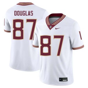 #87 Markeston Douglas FSU Seminoles White Men's Jersey Embroidery College Football 822982-337