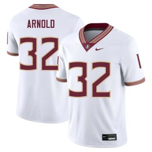 #32 Mason Arnold Florida State White Men's Jersey 2025 College Football 985019-594