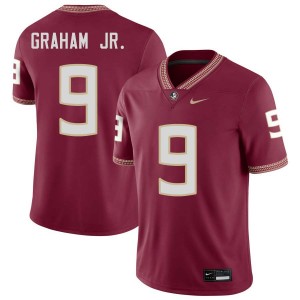 #9 Omar Graham Jr. Seminoles Garnet Mens Jerseys Stitched College Football 413047-903