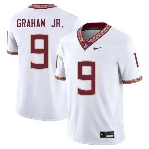 #9 Omar Graham Jr. Seminoles White Mens Jerseys Limited College Football 351170-987