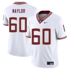 #60 Peyton Naylor Florida State White Men Jerseys Game College Football 959988-221