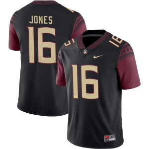 #16 Quindarrius Jones FSU Black Men's Jerseys Stitched College Football 729730-574