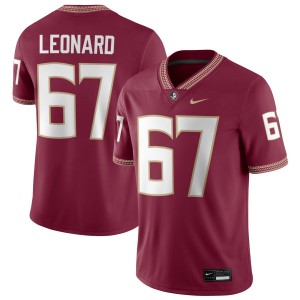 #67 Richie Leonard IV Seminoles Garnet Mens Jersey Alumni College Football 906031-397