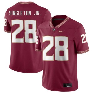 #28 Samuel Singleton Jr. FSU Garnet Mens Jerseys NCAA College Football 457046-370