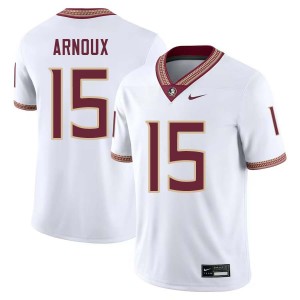 #15 Shamar Arnoux Florida State White Men Jerseys Embroidery College Football 957111-585