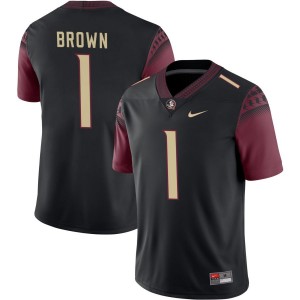 #1 Shyheim Brown Florida State Black Men's Jerseys NCAA College Football 613574-210