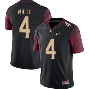 #4 Squirrel White FSU Black Men Jersey Official College Football 304424-219