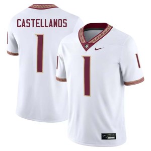#1 Tommy Castellanos Noles White Mens Jerseys Alumni College Football 124128-267