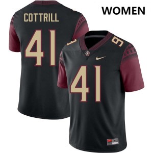 #41 AJ Cottrill Noles Black Women's Jersey High School College Football 938280-931