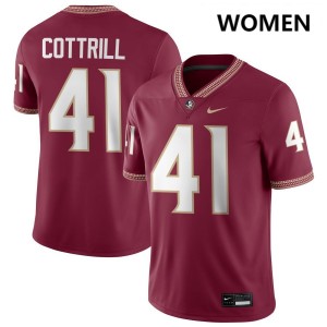 #41 AJ Cottrill Seminoles Garnet Womens Jerseys 2025 College Football 436808-275