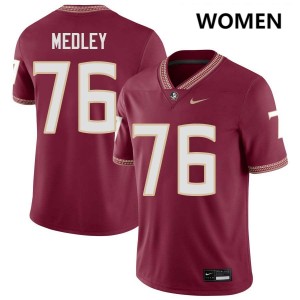 #76 Adrian Medley Florida State Seminoles Garnet Womens Jerseys 2025-26 College Football 331580-761
