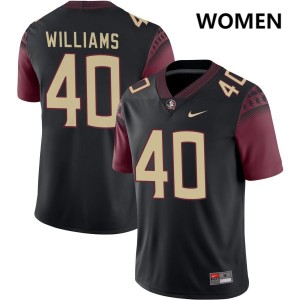 #40 Amaree Williams FSU Black Women's Jerseys Alumni College Football 141295-568