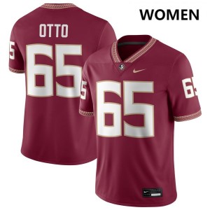 #65 Andre Otto FSU Seminoles Garnet Women's Jerseys Official College Football 296939-586